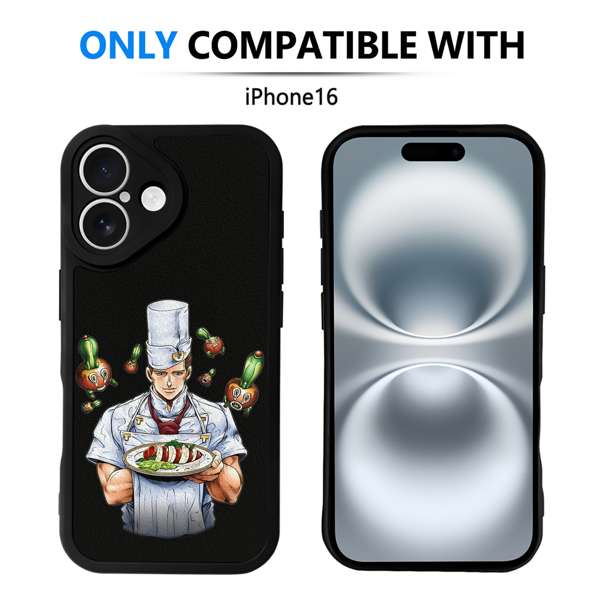 （画像用） ジョジョの奇妙な冒険 Tonio Trussardi JoJo's Bizarre Adventure トニオ?トラッサルディ 【iPhone 16シリーズ対応】シリコンスマホケース（レザー調） 材質：シリコン